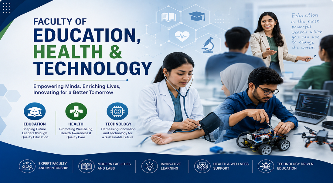 Faculty of Education, Health and Technology banner