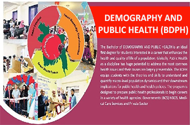 Bachelor of Demography and Public Health (BDPH) program brochure