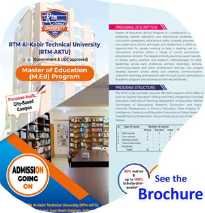 Master of Education (M.Ed) program brochure